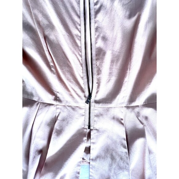 BCBGMAXAZRIA Size L Savannah Long-Back Sequined Top Blush Dark Bare Pink - Picture 12 of 16